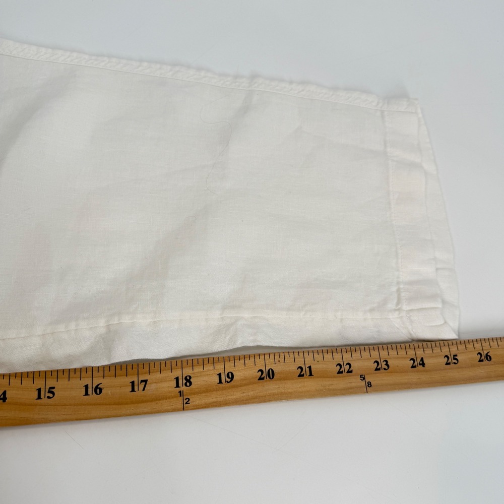 RACHEL Rachel Roy‎ Womens 100% Linen Cargo Pants Cream White Cropped Size L - Picture 3 of 11